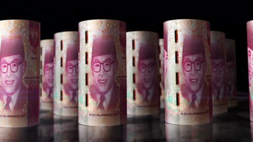 Videohive - Indonesian Rupiah money banknotes rolls seamless loop - 33063524