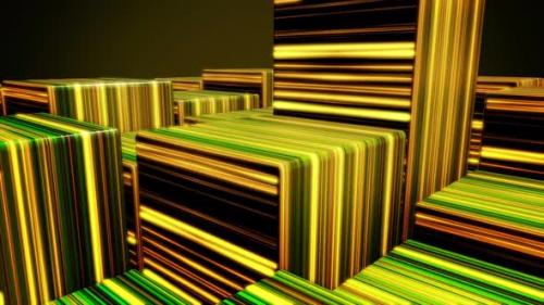 Videohive - Colorful cubes neon light background - 33064307