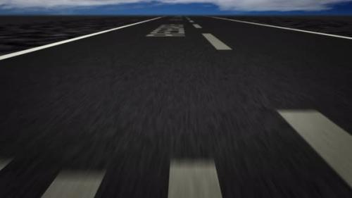 Videohive - Speed flight Science text on road loop - 33077876