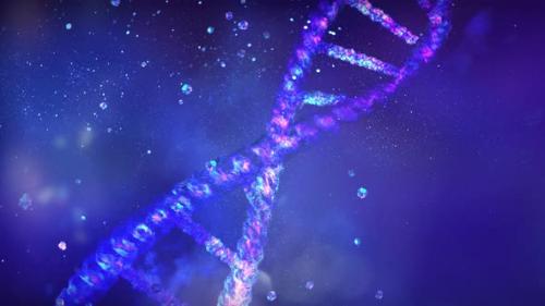 Videohive - Animation Of A Collapsing DNA Strand 4K - 33077995