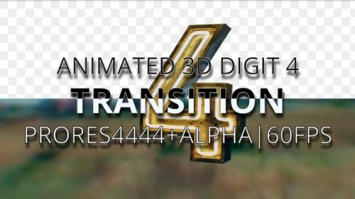 Videohive - Animated digit 4 transition UHD 60fps - 33080023