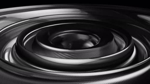 Videohive - 4K Abstract Chrome Hole Background Looped Video V2 - 33101095