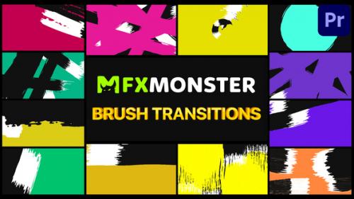 Videohive - Brush Transitions | Premiere Pro MOGRT - 33110733
