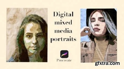Digital mixed media portraits with Procreate