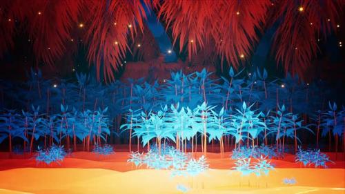 Videohive - Colorful Glowing Light Forest - 33108914