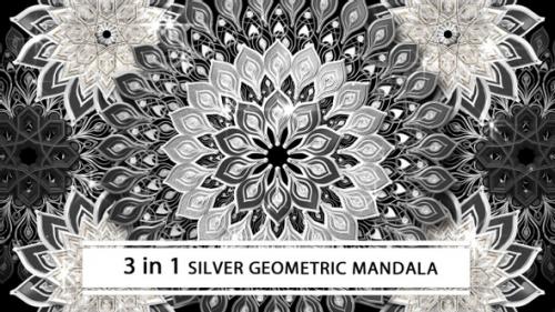 Videohive - Silver Geometric Mandala - 33124016