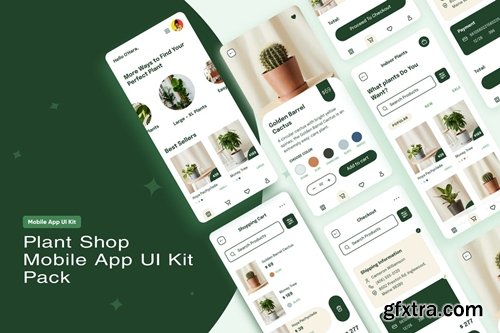Plant Shop E-Commerce Mobile App UI Kit