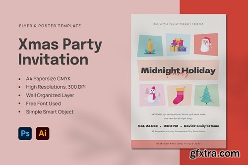 15 Christmas Party Invitation Poster Flyer
