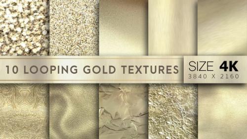 Videohive - 10 Looping Gold Texture - 33054770