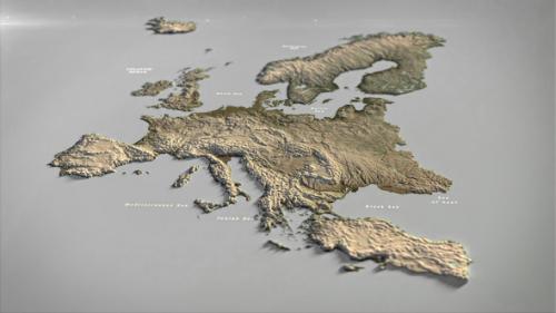 Videohive - Europe Map DR - 33140512