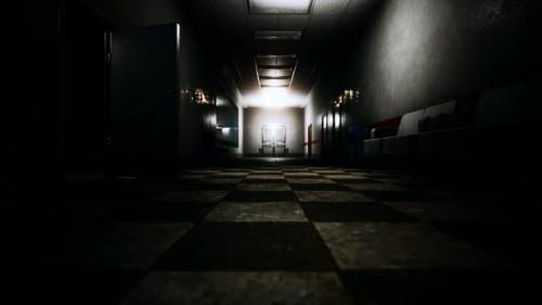 Videohive - Empty Dark Hospital Laboratory Corridor - 33166615