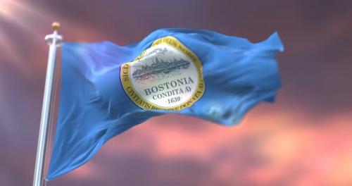 Videohive - Boston City Flag, United States - 33183011