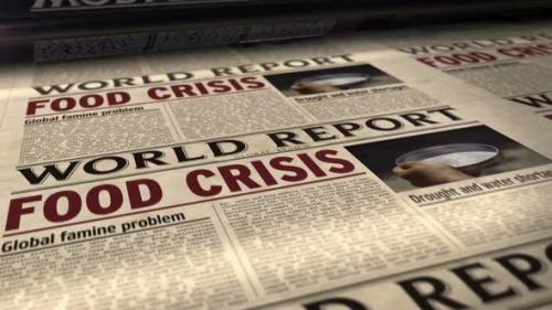 Videohive - Food crisis news, famine and hunger disaster newspaper printing press - 33183075