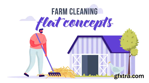 Videohive Farm cleaning - Flat Concept 33189207