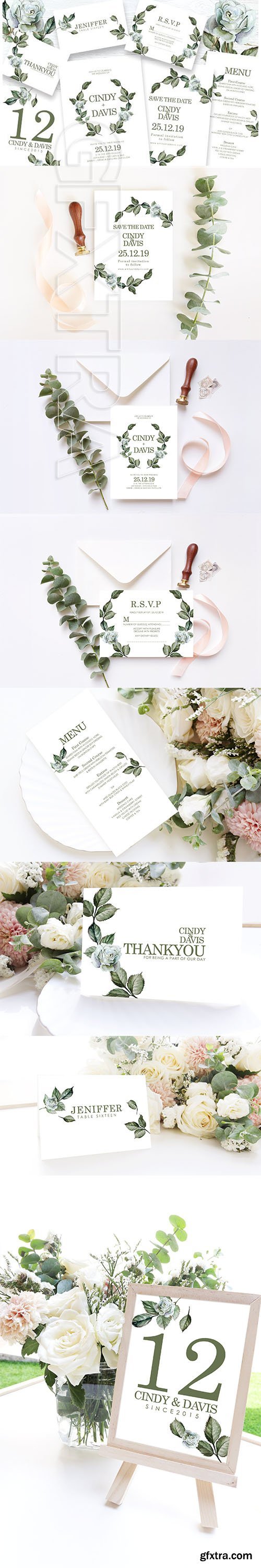 CreativeMarket - Foliage - Wedding Invitation Ac.62 2878355