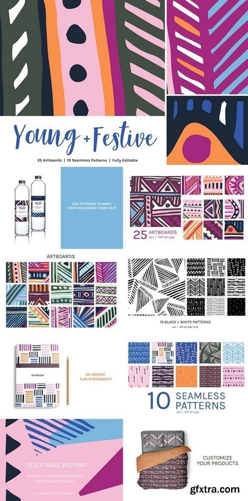 CM - Young Festive | Artboards + Patterns 2664553
