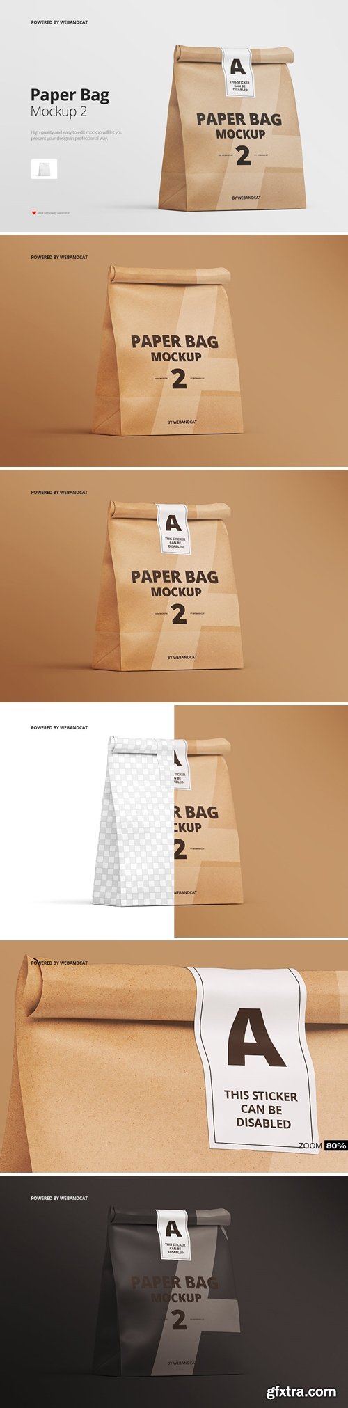 Paper Food Bag Mockup