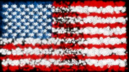 Videohive - Loopable glittering and sparkling USA flag - 33134848