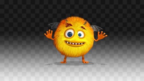 Videohive - Furry Monster Harry Cheers - 33140033