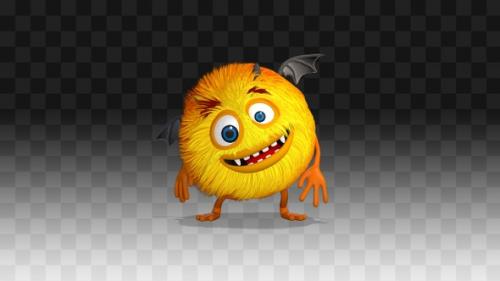 Videohive - Furry Monster Harry Simple Dance - 33140086
