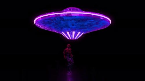 Videohive - Alien UFO dancing VJ Loop - 33124888