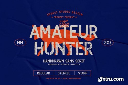 Amateur Hunter - Handdrawn sans