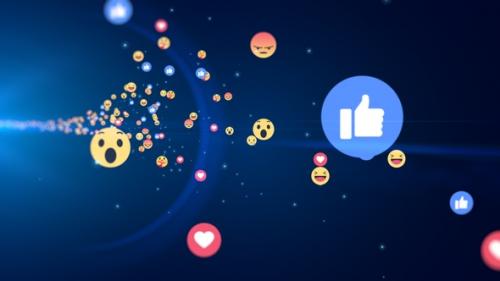 Videohive - Generic Facebook Emotion Icons Flying - 33224002