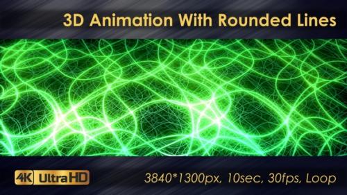 Videohive - 3D Animation With Rounded Lines - 33225773