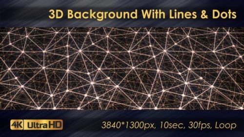 Videohive - 3D Polygon Background With Lines And Dots - 33225781