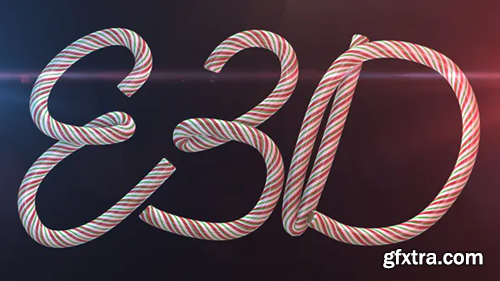 Videohive Candy Cane Letters E3D 20988594