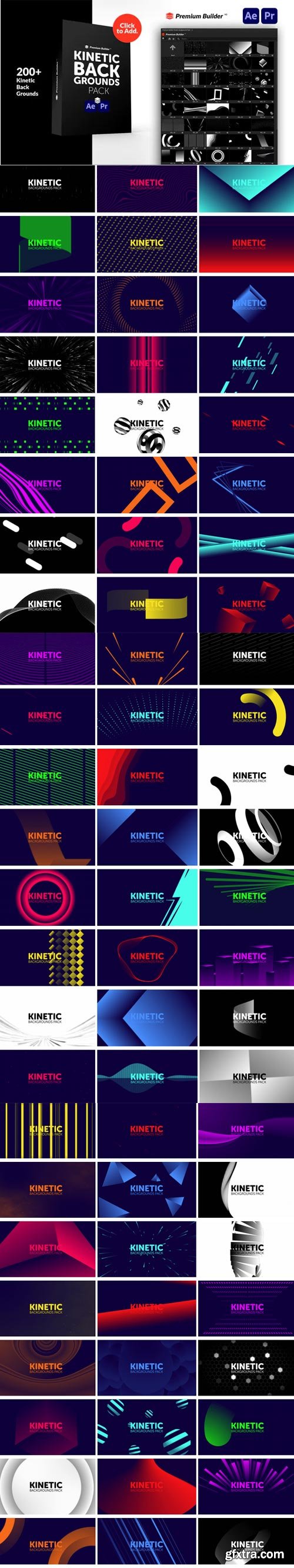 Videohive - Kinetic Backgrounds Pack - 32854609