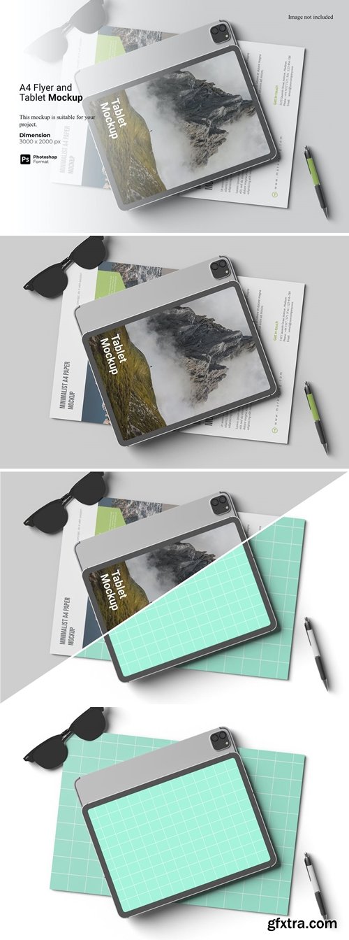 A4 Flyer and Tablet Mockup