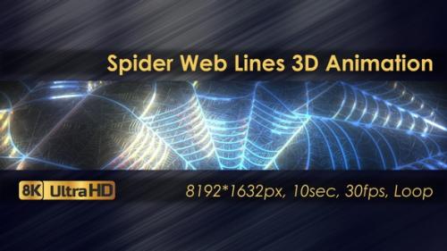 Videohive - Spider Web Lines 3D Animation - 33226149