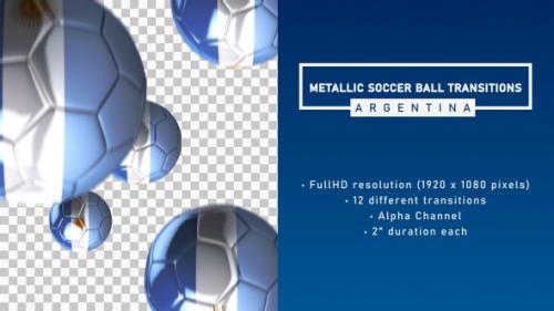 Videohive - Metallic Soccer Ball Transitions - Argentina - 33226829
