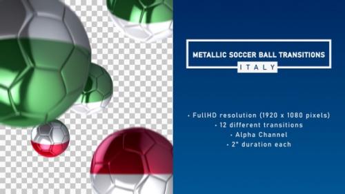 Videohive - Metallic Soccer Ball Transitions - Italy - 33226838