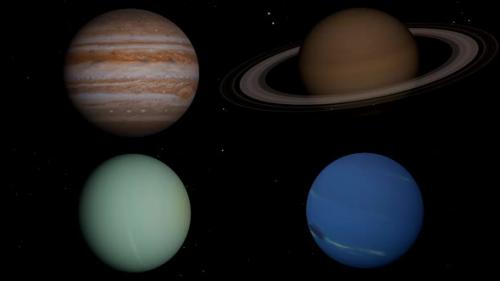 Videohive - The 4 gas giants planets in the solar system - 33227182