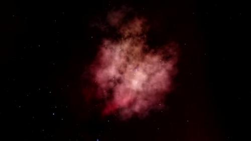 Videohive - Dramatic Flight Towards the Center of a Red Nebula - 33227186