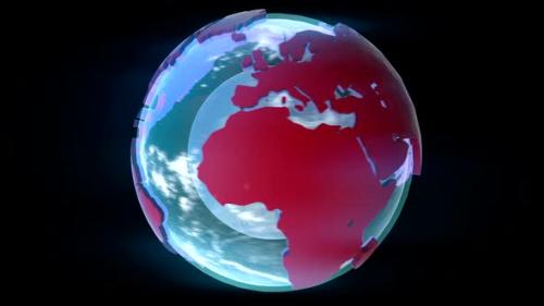Videohive - CG Earth rotating globe - 33227196