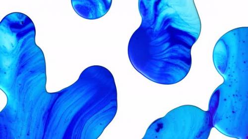 Videohive - Drops Of Blue Paint Mix - 33234443