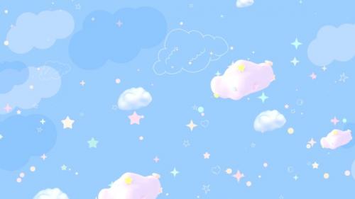 Videohive - Cartoon Clouds Sky - 33237332