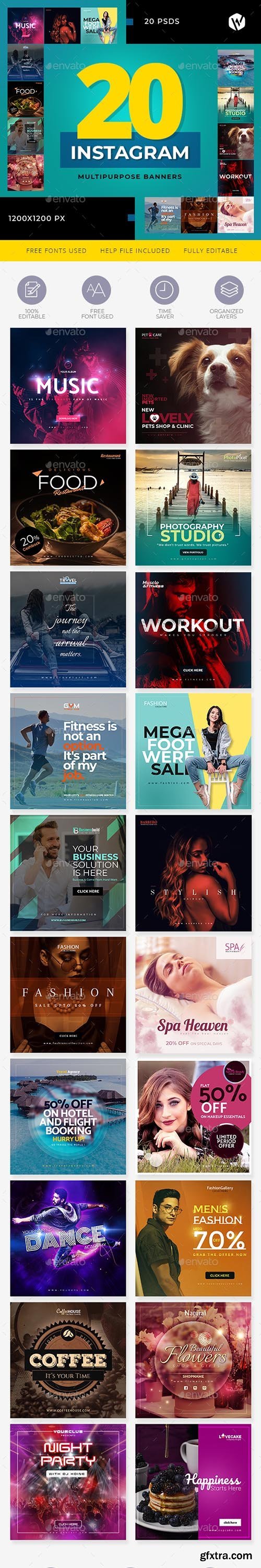 GraphicRiver - 20 Instagram Banners 27718234