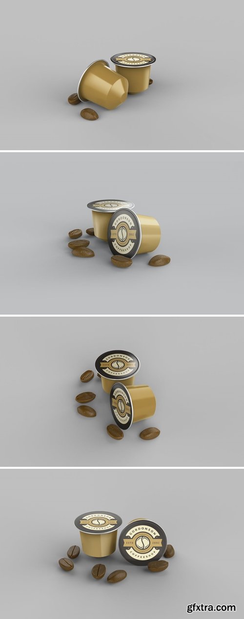 Coffee Capsule Pods Mockup