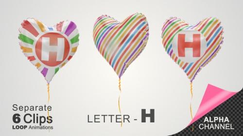 Videohive - Balloons with Letter - H - 33248854