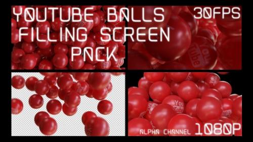 Videohive - You Tube Balls Filling Screen Pack - 33250665