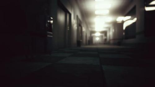 Videohive - Empty Dark Hospital Laboratory Corridor - 33259647
