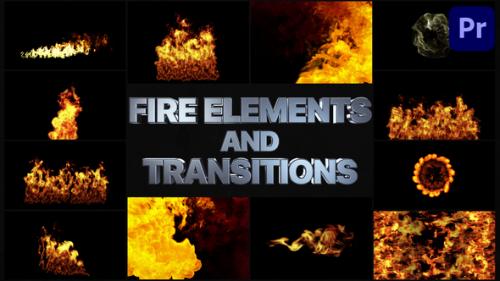 Videohive - VFX Fire Elements And Transitions | Premiere Pro MOGRT - 33240521