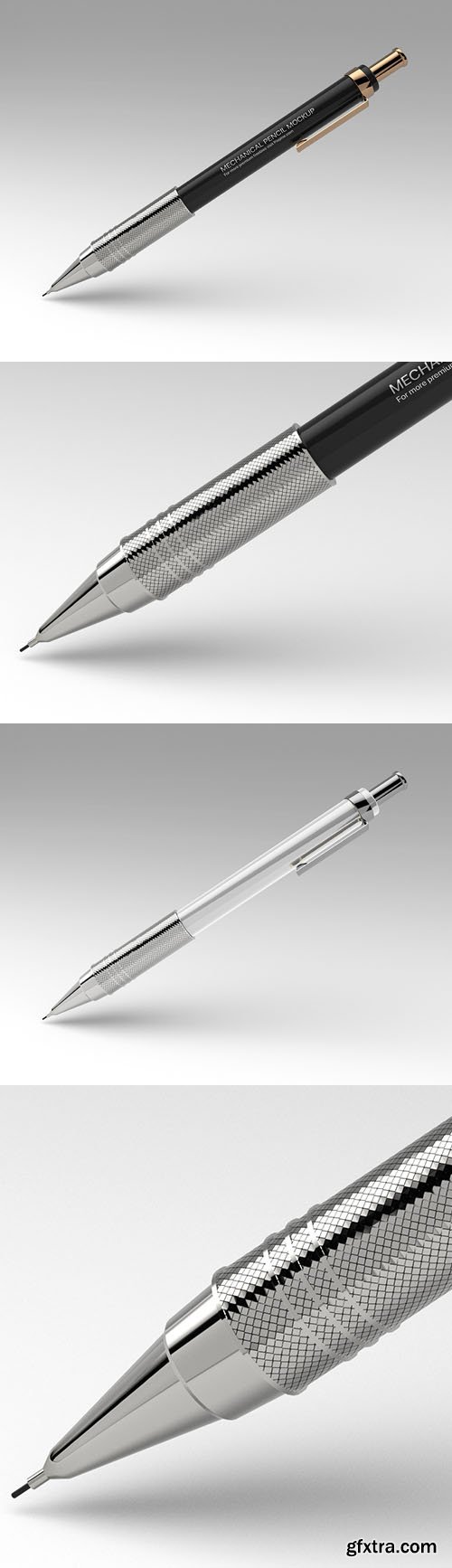 Shiny Metal Mechanical Pencil PSD Mockup Template