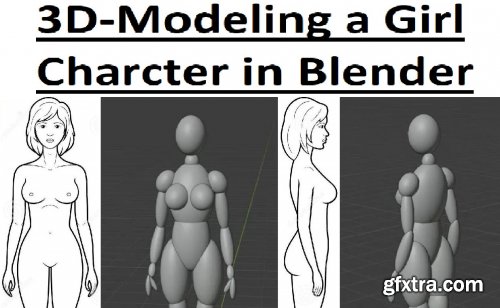 3D-Modeling a Female Character in Blender using Spheres