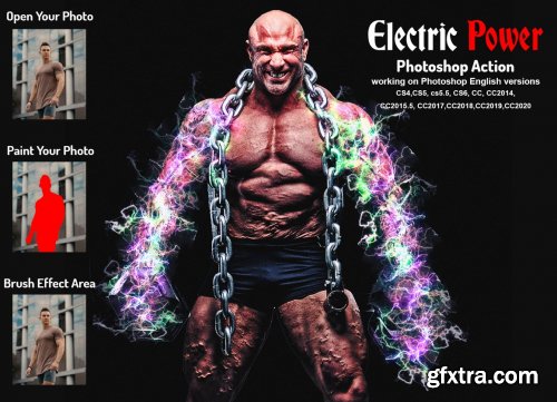 CreativeMarket - Electric Power Photoshop Action 5960125
