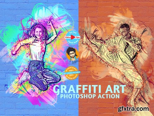CreativeMarket - Graffiti Art Photoshop Action 6255730